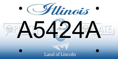 A5424A Illinois License Plate