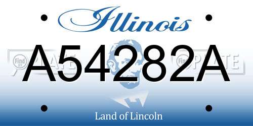 A54282A Illinois License Plate