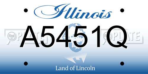 A5451Q Illinois License Plate