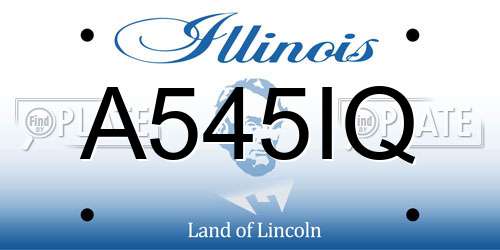 A545IQ Illinois License Plate