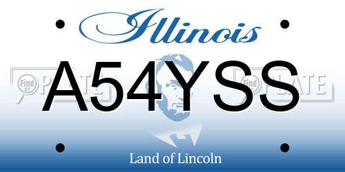A54YSS Illinois License Plate