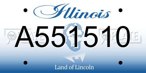 A551510 Illinois License Plate