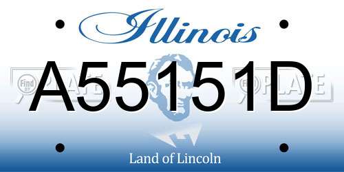 A55151D Illinois License Plate