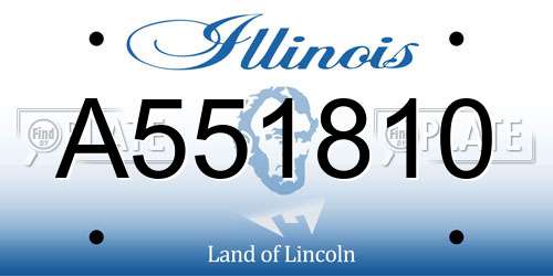 A551810 Illinois License Plate