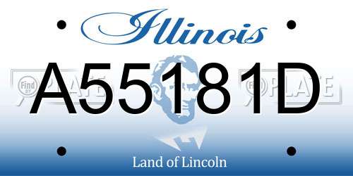 A55181D Illinois License Plate
