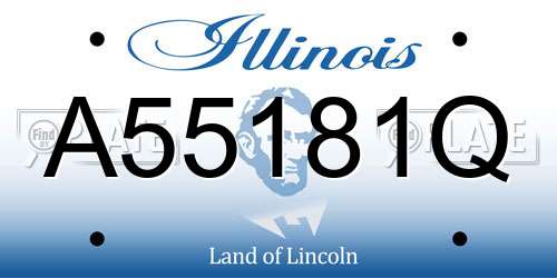 A55181Q Illinois License Plate