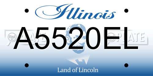 A5520EL Illinois License Plate
