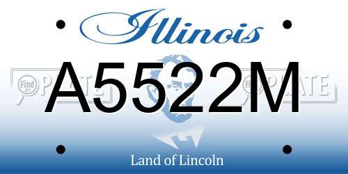 A5522M Illinois License Plate