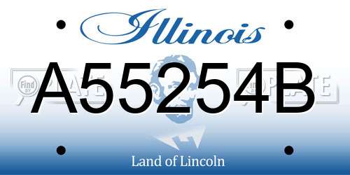 A55254B Illinois License Plate