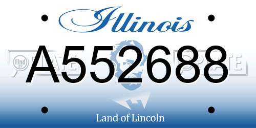 A552688 Illinois License Plate
