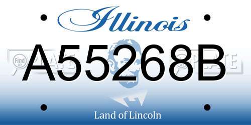 A55268B Illinois License Plate