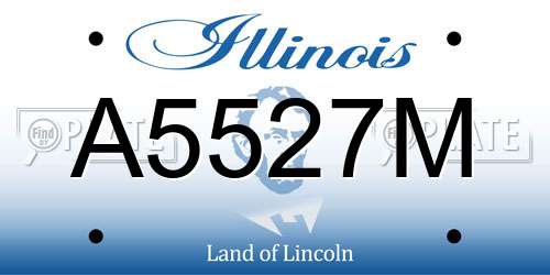A5527M Illinois License Plate