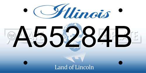 A55284B Illinois License Plate