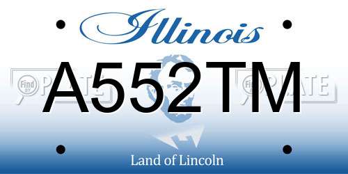 A552TM Illinois License Plate