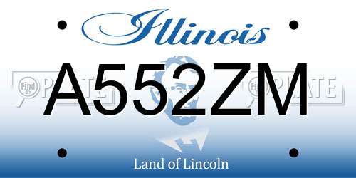 A552ZM Illinois License Plate