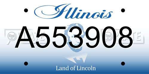 A553908 Illinois License Plate