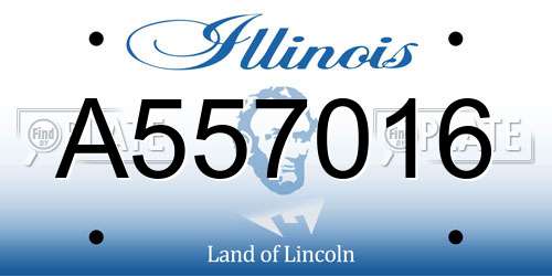 A557016 Illinois License Plate