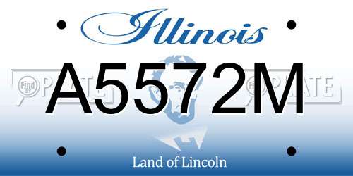 A5572M Illinois License Plate