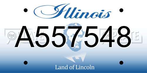 A557548 Illinois License Plate