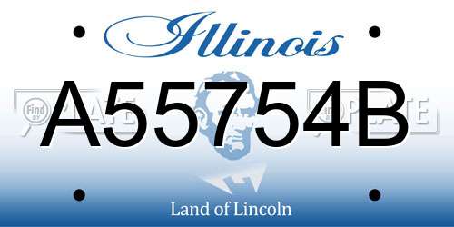 A55754B Illinois License Plate