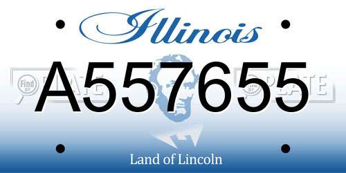 A557655 Illinois License Plate