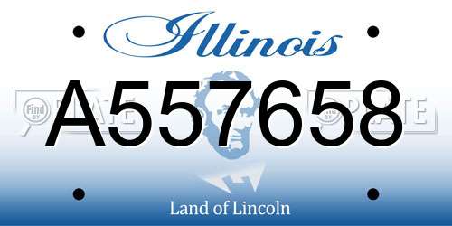 A557658 Illinois License Plate