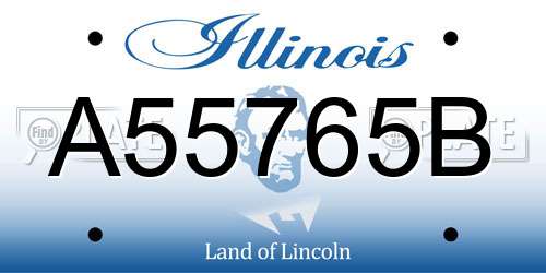 A55765B Illinois License Plate