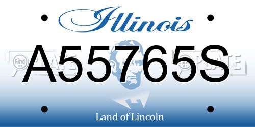 A55765S Illinois License Plate
