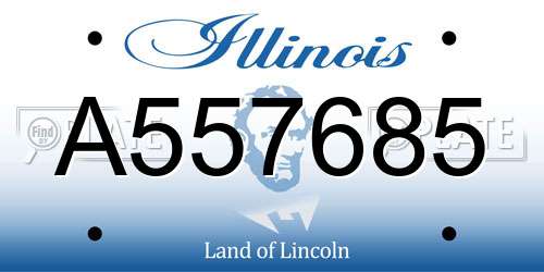 A557685 Illinois License Plate
