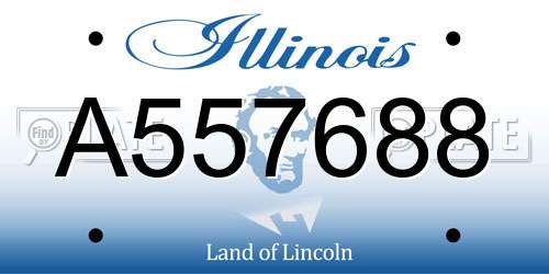 A557688 Illinois License Plate