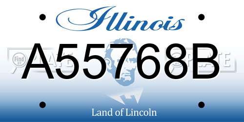 A55768B Illinois License Plate