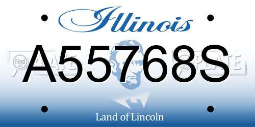 A55768S Illinois License Plate