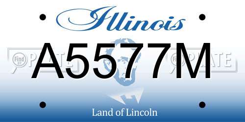 A5577M Illinois License Plate