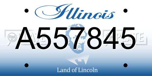 A557845 Illinois License Plate