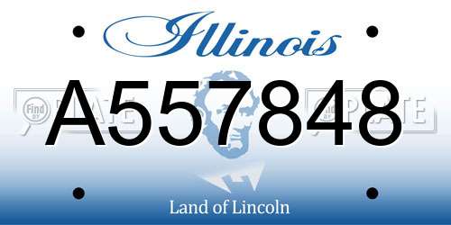 A557848 Illinois License Plate