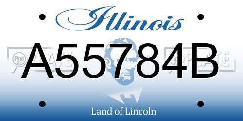 A55784B Illinois License Plate