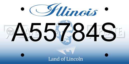 A55784S Illinois License Plate