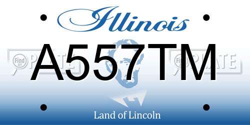 A557TM Illinois License Plate