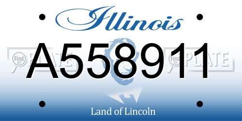 A558911 Illinois License Plate