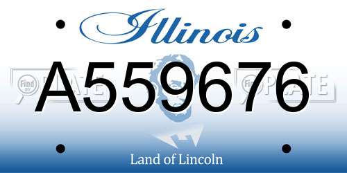 A559676 Illinois License Plate