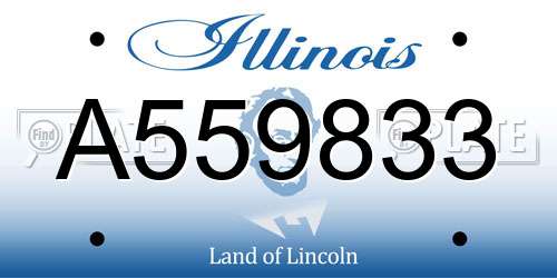 A559833 Illinois License Plate