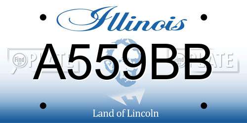 A559BB Illinois License Plate