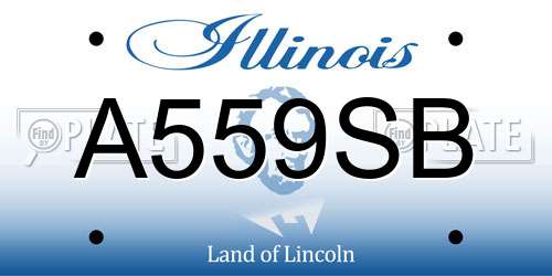 A559SB Illinois License Plate