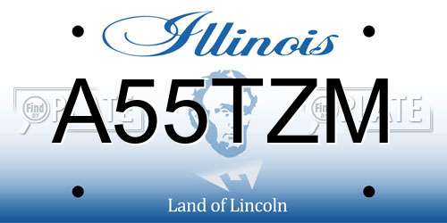 A55TZM Illinois License Plate