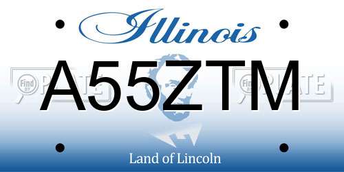 A55ZTM Illinois License Plate