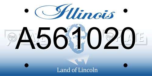 A561020 Illinois License Plate
