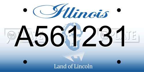 A561231 Illinois License Plate