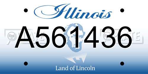 A561436 Illinois License Plate