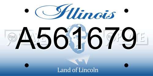 A561679 Illinois License Plate