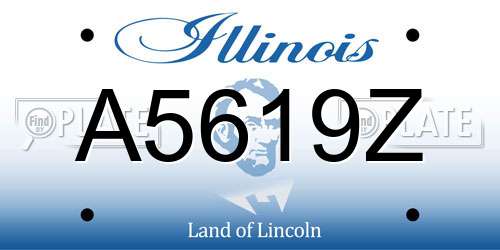 A5619Z Illinois License Plate